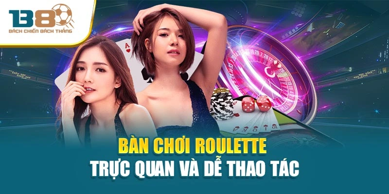 Bàn chơi Roulette trực quan và dễ thao tác