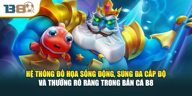 Hệ thống đồ họa sống động, súng đa cấp độ và thưởng rõ ràng trong bắn cá B8